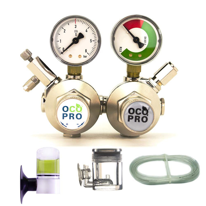 OCOPRO Doppelkammer CO2 Anlage DBL-350 Aquarium OHNE Flasche