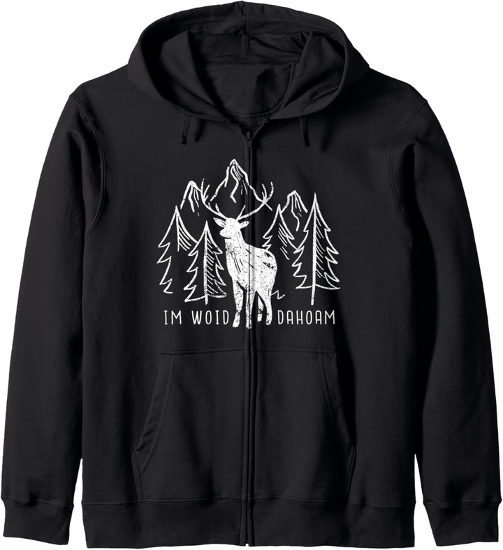IM WOID DAHOAM Hirsch Jäger Kapuzenjacke