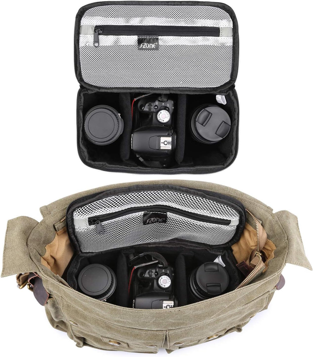 S-ZONE Kameratasche Gepolsterte Shockproof Faltbare DSLR SLR TLR Blitzlicht Kameraschutz-Einsatz-Beu