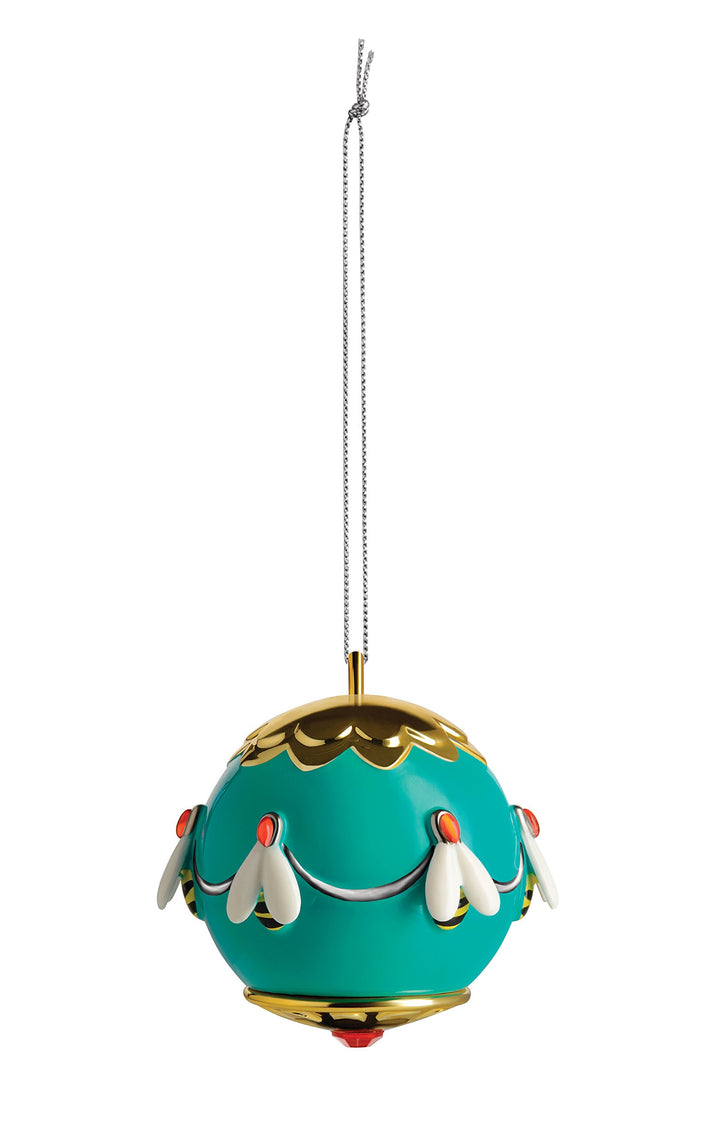 Alessi MJ16 5 Ape dell'oro Dekokugel - Porzellan. Handdekoriert. 6,00 x 6,00 x 7,20 cm Multicolor, A
