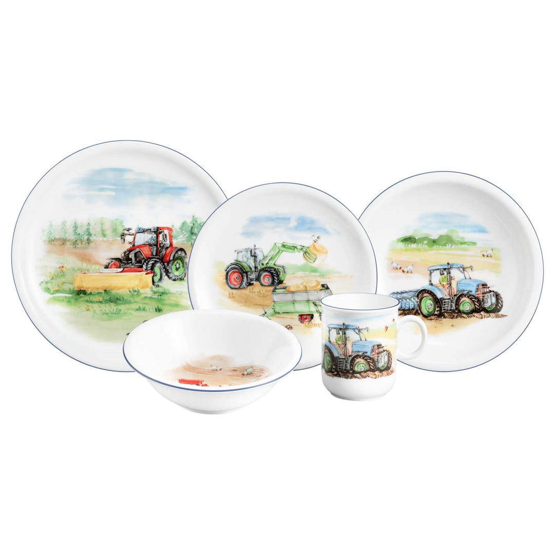 Seltmann Weiden Compact Kindergeschirrset 5-teilig, Teller-Set Schale und Becher für Kinder, Kinders