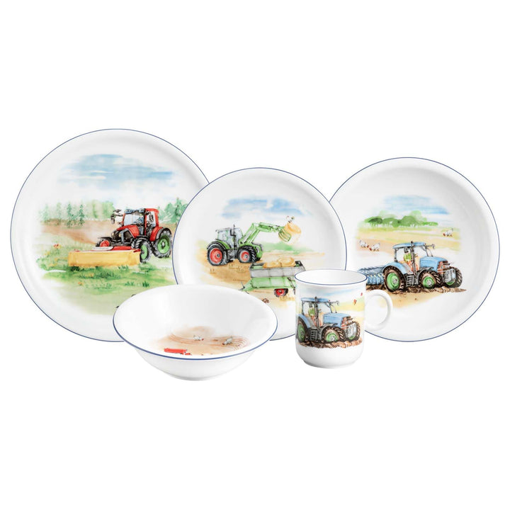 Seltmann Weiden Compact Kindergeschirrset 5-teilig, Teller-Set Schale und Becher für Kinder, Kinders