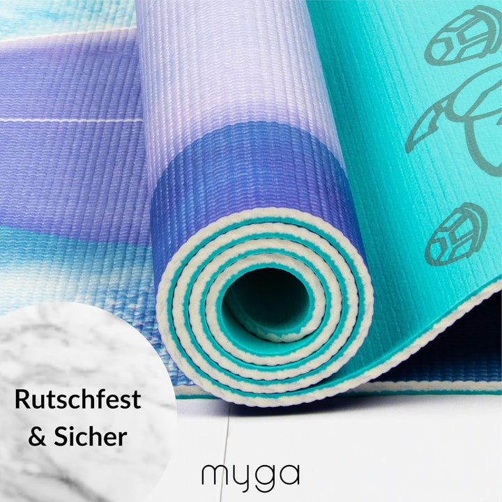 Myga Kinder Yogamatte | Rutschfest & Leichtes Gewicht | 6 mm Dicke | Ideal für Yoga, Bewegung, Spass
