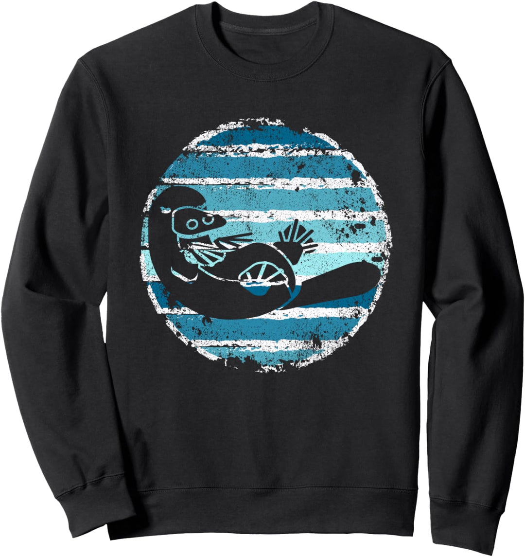 Retro Platypus Tier - Vintage Schnabeltier Sweatshirt