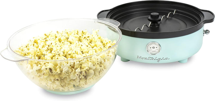 Nostalgia Retro-Rühr-Popcornmaschine 5.5L - Aqua Blau, Blau