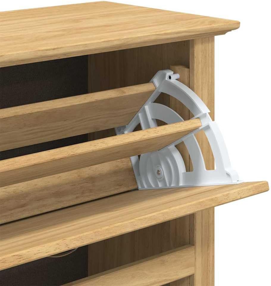 vidaXL Schuhregal BODO Honigbraun 80 x 35 x 118 cm Holzwerkstoff, Schuhregal für drinnen, rechteckig