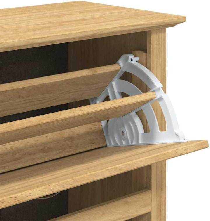 vidaXL Schuhregal BODO Honigbraun 80 x 35 x 118 cm Holzwerkstoff, Schuhregal für drinnen, rechteckig