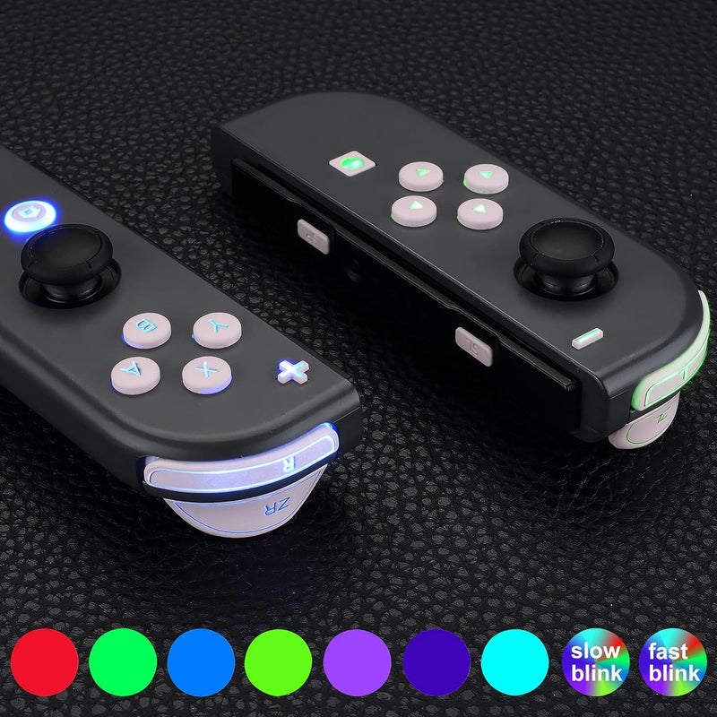 eXtremeRate LED Tasten für NS Switch Joycon, Leuchttaste ABXY Knöpfe Richtungsknöpfe Trigger Tasten,