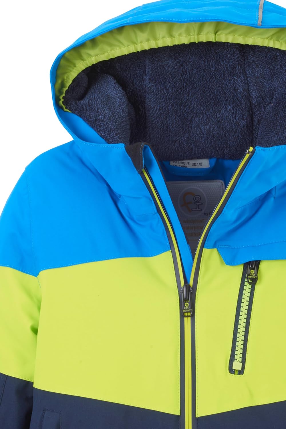 Killtec Unisex Fisw 3 Mns Ski Jckt Skijacke/Funktionsjacke mit Kapuze und Schneefang 74-80 neon blue