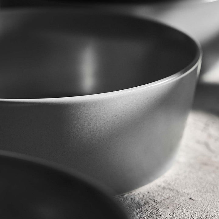 SPRINGLANE Suppenteller 2er-Set, Sweet Scandi, Anthrazitfarbiges Geschirrservice aus New Bone Kerami