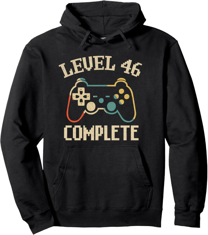 Level 46 Complete 46 Jahre Geburtstag Geschenk Video Gamer Pullover Hoodie
