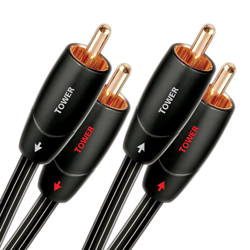 AudioQuest 2 m Tower RCA Audiokabel 2 x RCA Schwarz - Audiokabel (2 x RCA, 2 x RCA, Kupfer, 2 m, sch