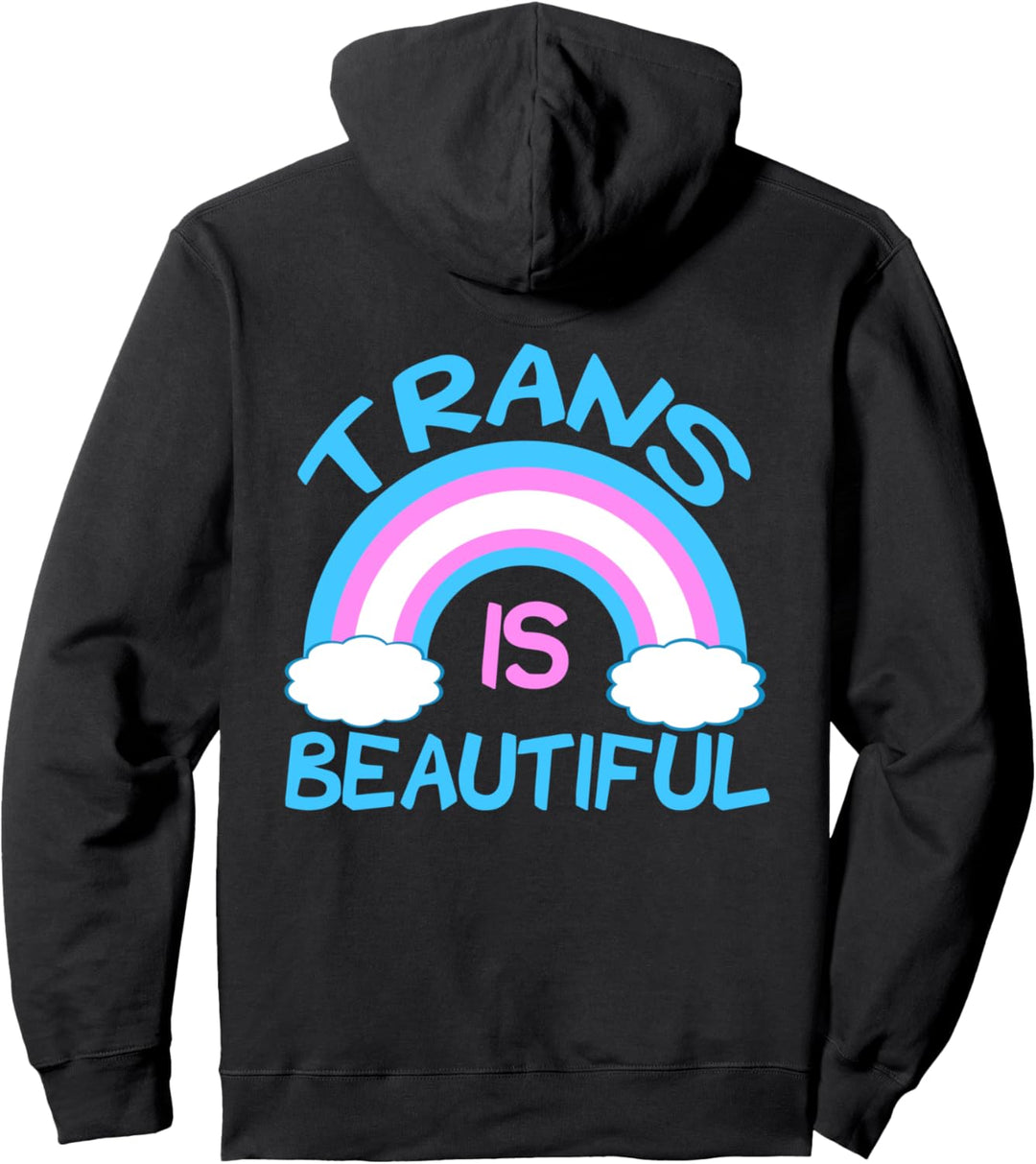 Trans ist schön Transgender Pride Rainbow Pullover Hoodie