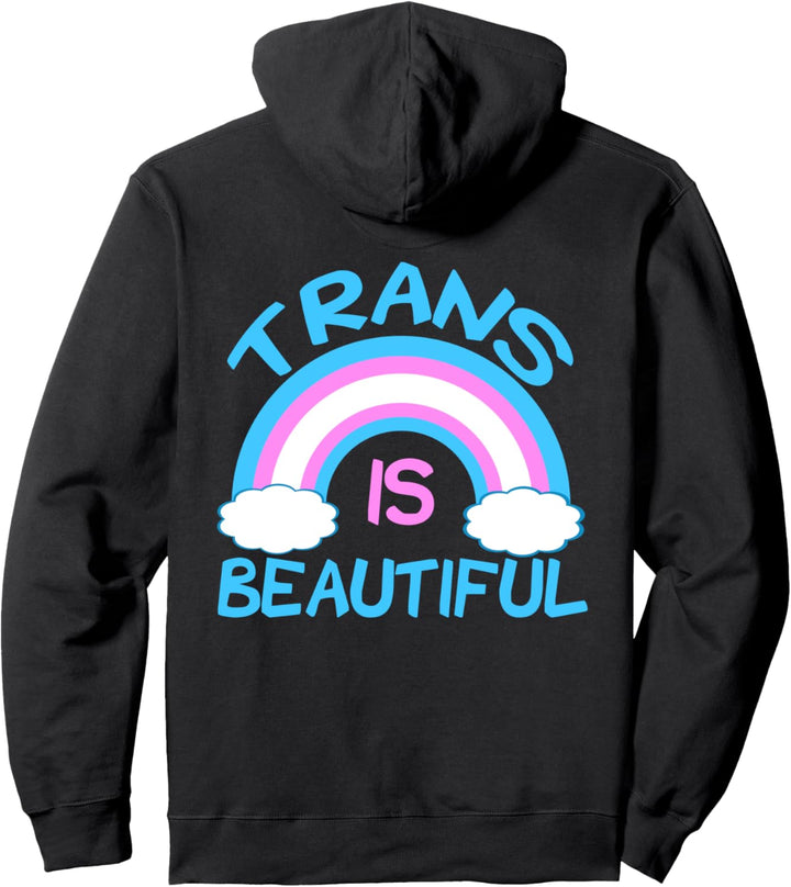 Trans ist schön Transgender Pride Rainbow Pullover Hoodie