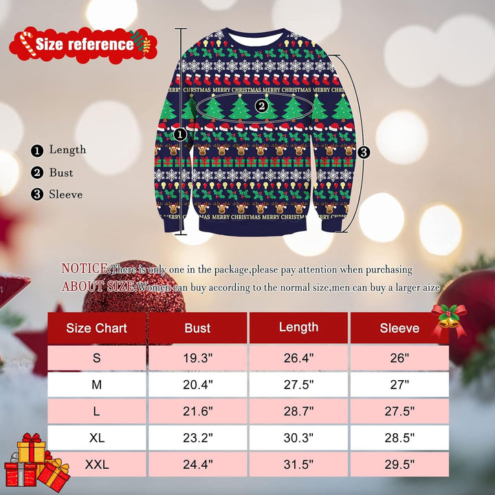 Freshhoodies Unisex Strickpullover Weihnachtspullover Mit LED Leuchten Neuheit Ugly Weihnachtspulli
