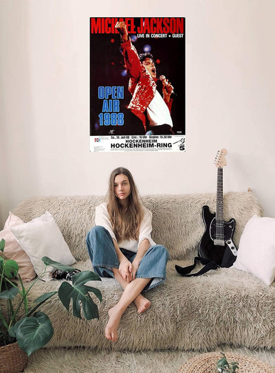 Michael Jackson - Bad World, Hockenheimring 1988 » Konzertplakat/Premium Poster | Live Konzert Veran