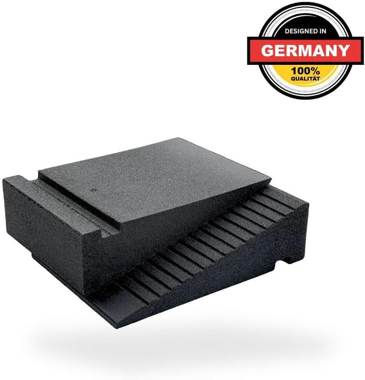 bepco Kneeblock - Squat Wedge, Knieblock, Wadendehner aus recyceltem Gummi - 3 in 1 Mobility Block f