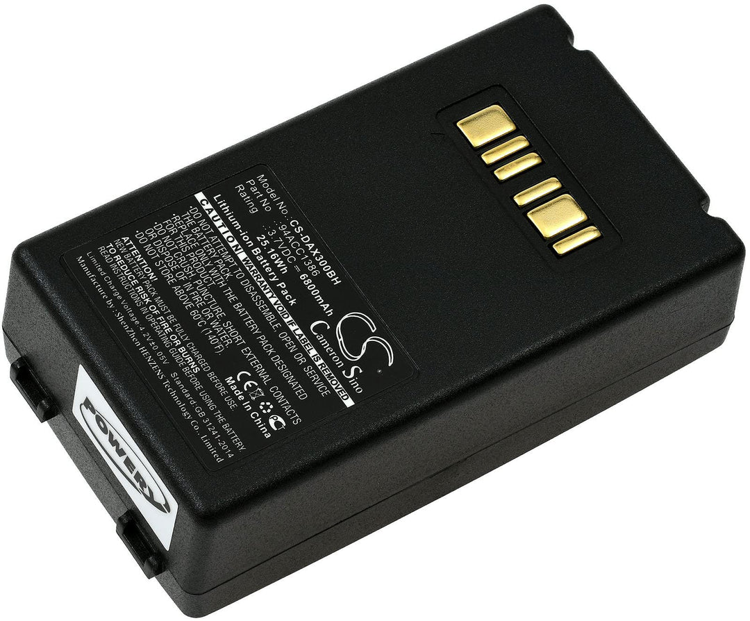Powerakku passend für Barcode-Scanner Datalogic Falcon X3, 3,7V, Li-Ion