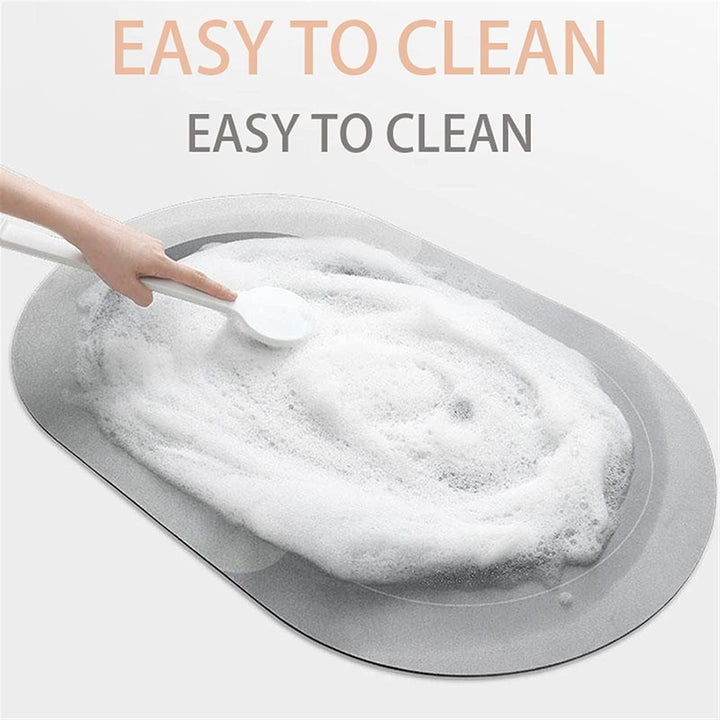 Tobil Badematte Badteppich rutschfest saugfähig Badvorleger verschiene Motive 40x60-50x80cm (Schwarz