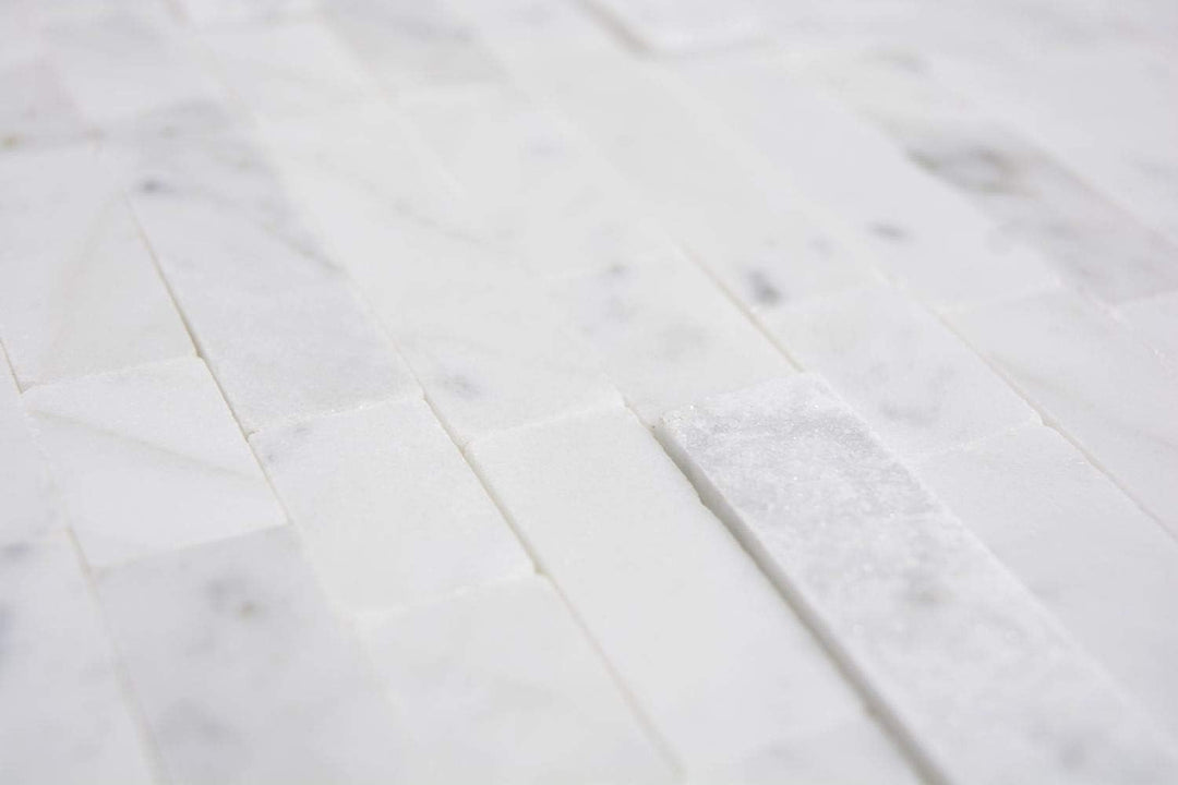 Selbstklebnde Mosaikmatte Verbund Naturstein Carrara für WAND KÜCHE Wandverblender Fliesenspiegel Ve