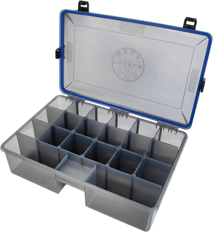 Pro Tackle Lure Box Shallow Köderbox Kunstköderbox Angelbox Tacklebox, grau, wasserdicht (Deep - 35,