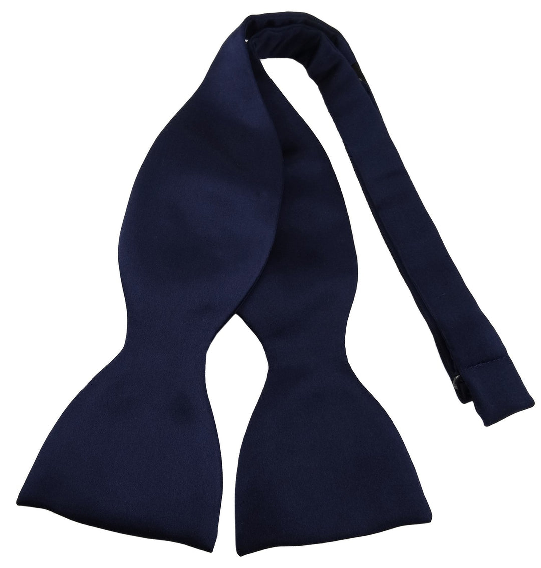 TigerTie Herren Selbstbinder Satin Fliege + Aufbewahrungsbox Blau Marine, Blau Marine