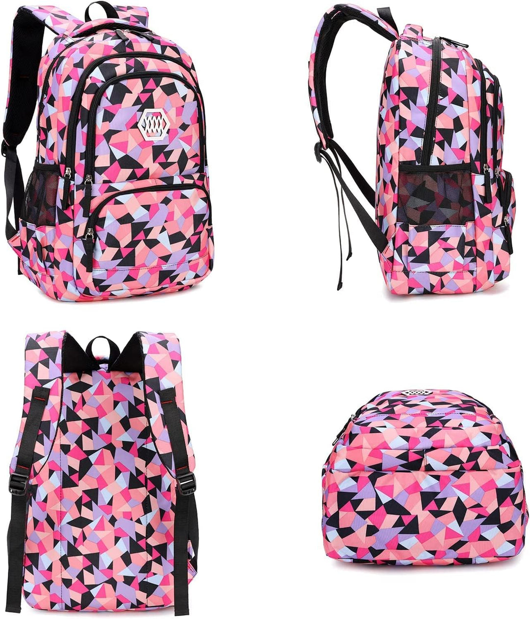 IvyH Schulrucksack Mädchen Teenager, Kinderrucksack mit Lunch-Taschen Bleistift Etui Rucksäcke Jugen
