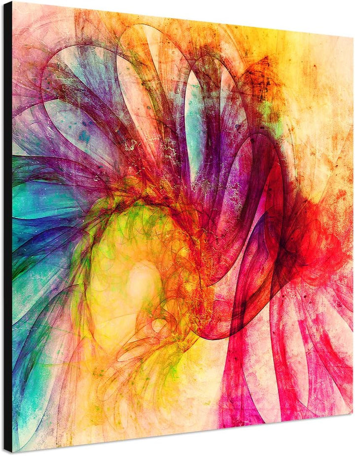 Paul Sinus Art Modernes Wandbild Abstrakt047_60x60cm Abstrakte Kunst Kunstdruck auf Leinwand Zeitlos