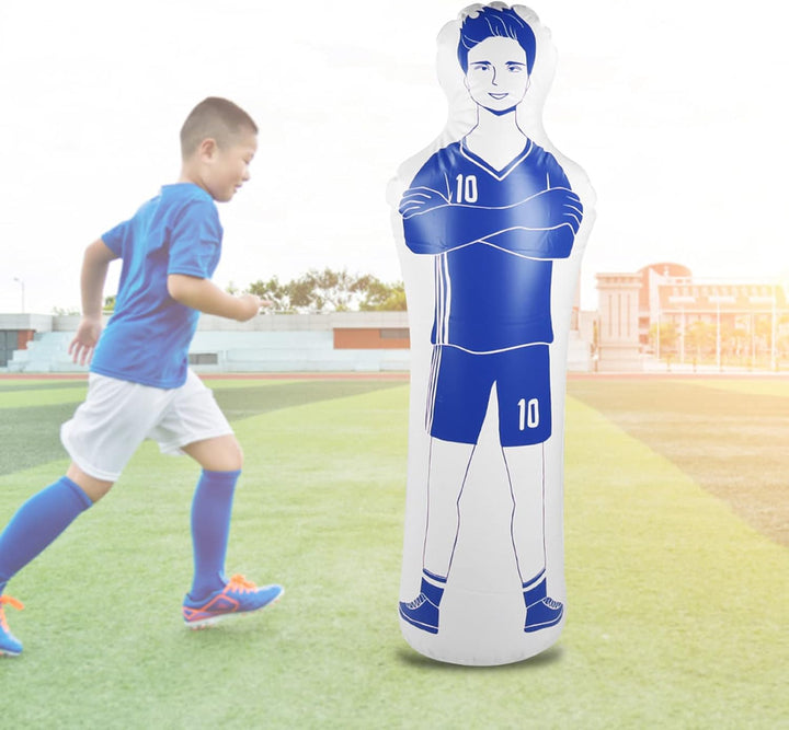 Ejoyous Fussball Dummy, 40x160cm Aufblasbarer Fussball Dummies Fussballtrainer Dummy Torhüter, Torwa