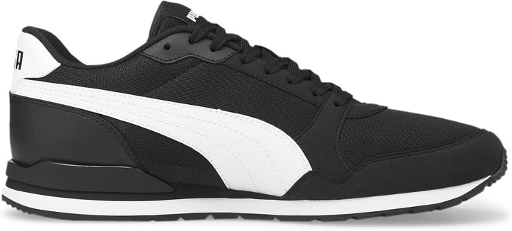 PUMA Unisex ST Runner v3 Mesh Sneaker, Black White, 40 EU
