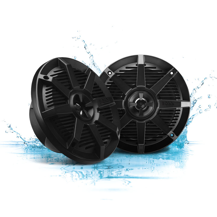 Boss Audio MR62B 6.5" 2-Way 200W Marine Full Range Speaker - Black - Pair 16.5 cm schwarz 200W MR62B