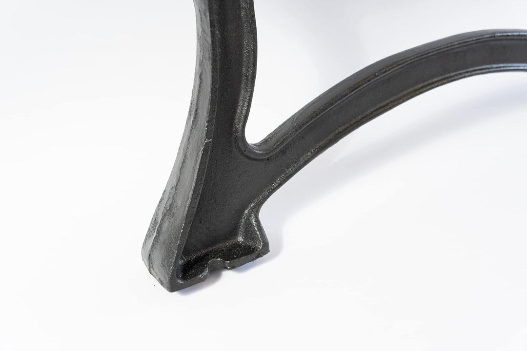 SEZAM Bankfüsse aus Gusseisen Schwarz x 2 Stück, mit Rückenlehne - 56 x 41 x 69 cm, für 5 Holzbankbr