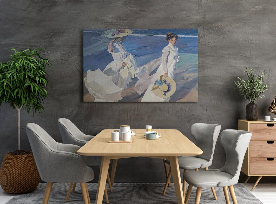 CF CUADROSFAMOSOS.ES CUADROSFAMOSOS.ES Druck auf Leinwand - Sorolla - Spaziergang zum MeerShore - 95