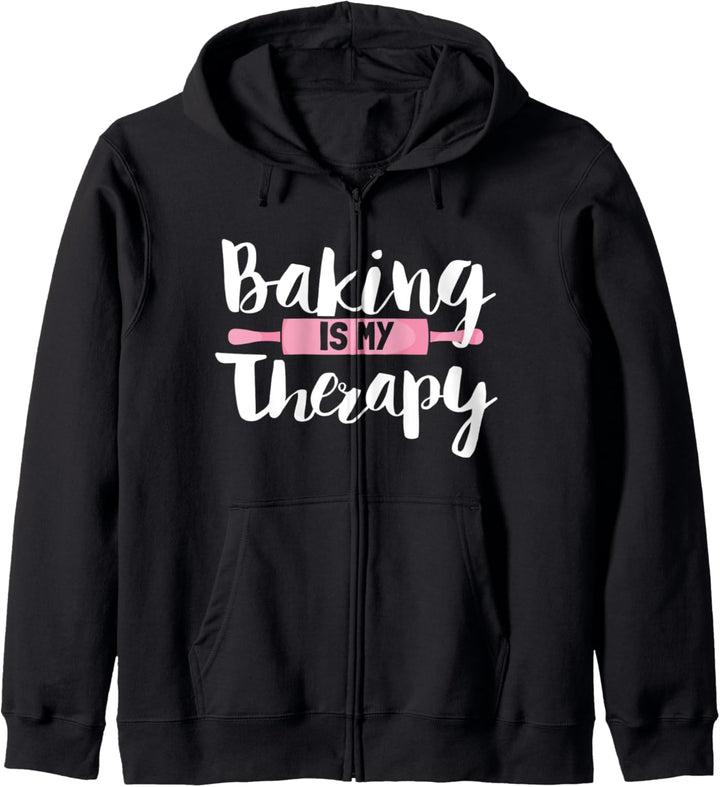 Lustiger Bäcker Spruch I Backen Ist Meine Therapie Kapuzenjacke