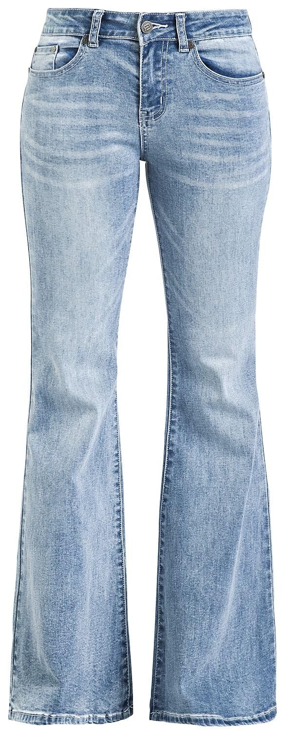RED by EMP Damen hellblaue Jeans mit Schlag S Blau, S Blau