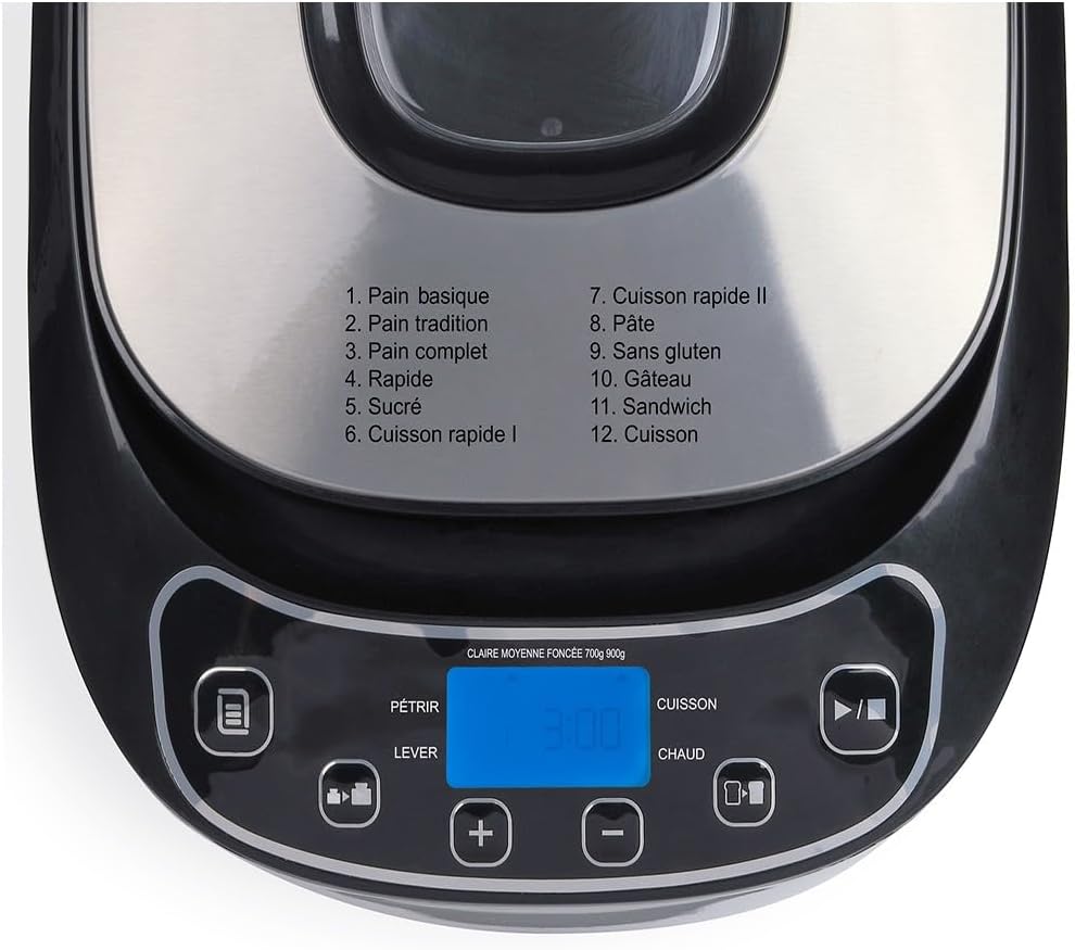 Livoo DOP218 Brotbackautomat | 12 Programme, 3 Grad Kochen der Kruste