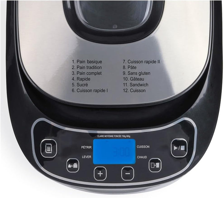 Livoo DOP218 Brotbackautomat | 12 Programme, 3 Grad Kochen der Kruste