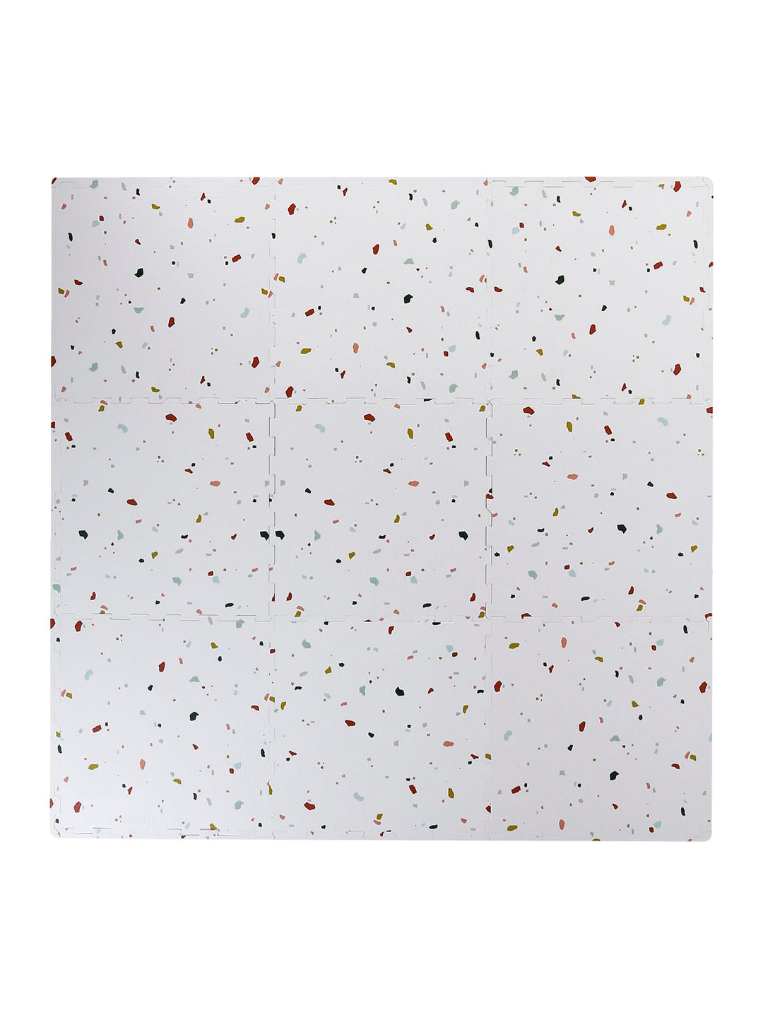 VERTBAUDET Grosse Puzzle-Spielmatte 9-teilig Kinderzimmer weiss/terrazomuster, weiss/terrazomuster