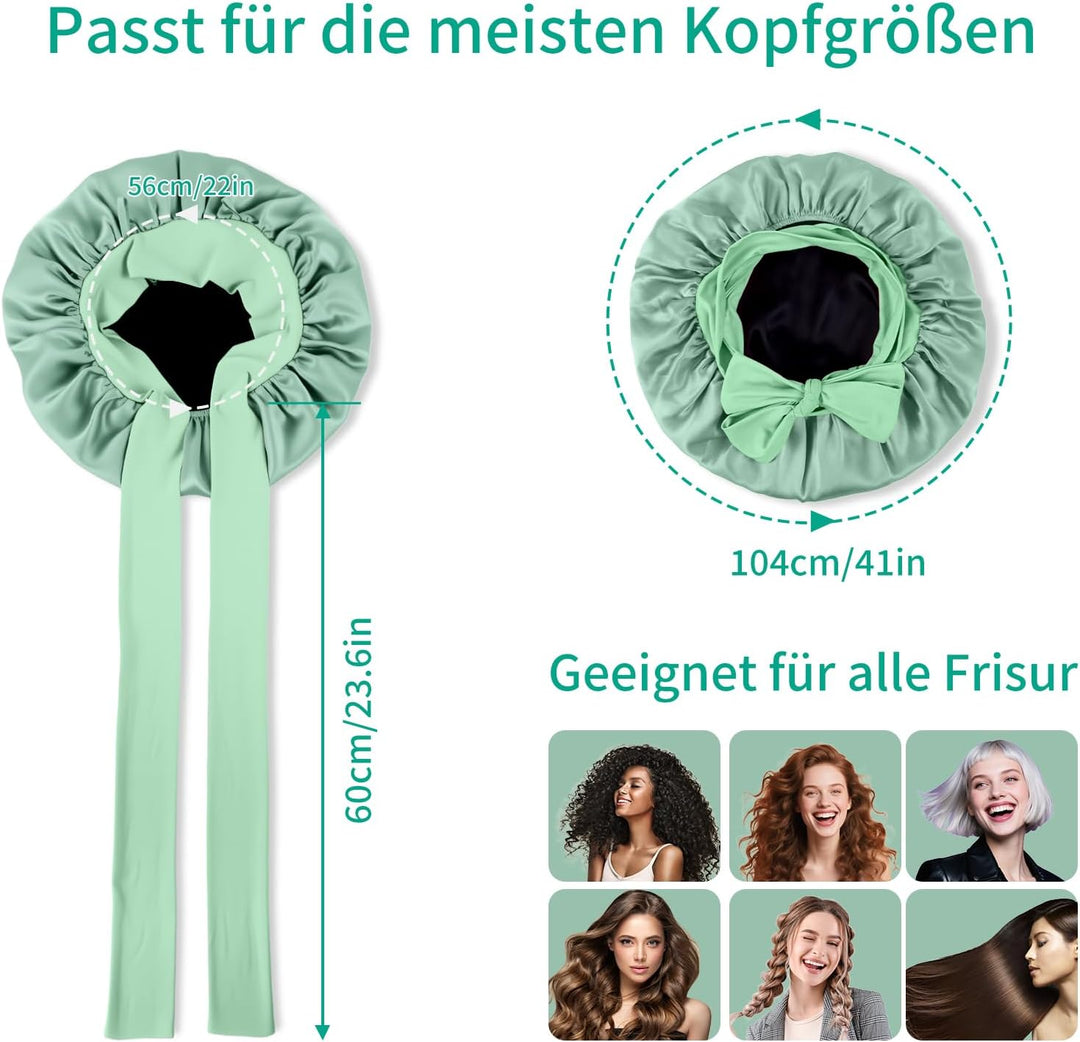 Seidenhaube zum Schlafen, Schlafhaube Seide aus 100% Maulbeerseide, 22 Momme Bonnet Seide Doppellagi