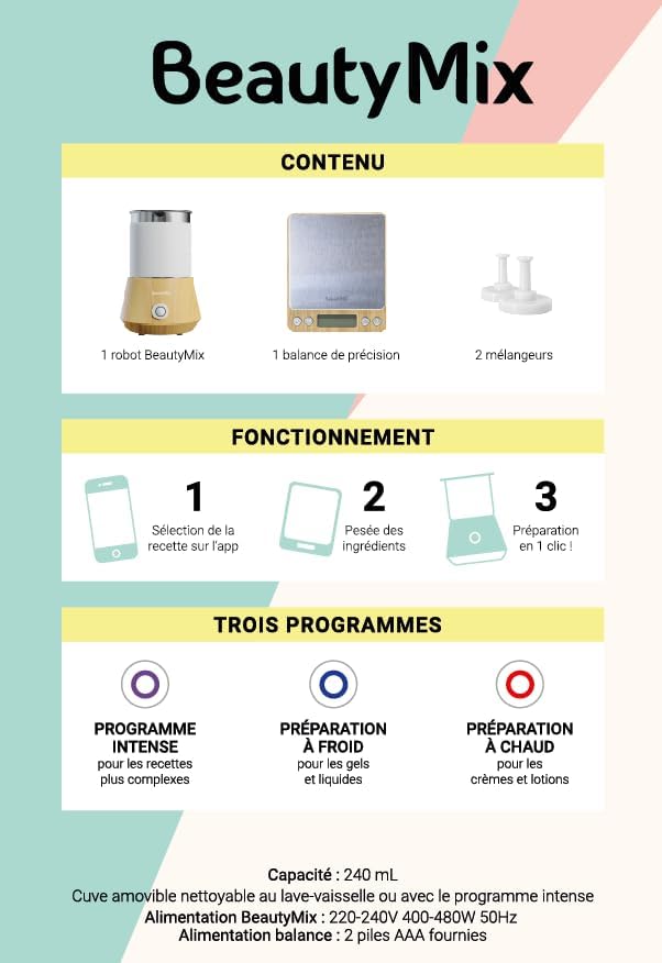 BeautyMix Roboter mit Präzisionswaage - Der hausgemachte Kosmetikroboter - Ideal für die schnelle un