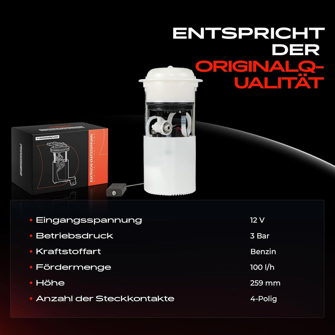 Kraftstoffpumpe Benzinpumpe für 500/500 C 312 Panda 169 KA RU8 0.9L-1.4L Benzin 2003-Heute 46798695