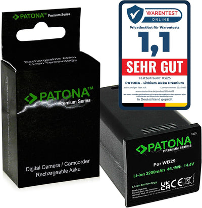 PATONA Premium WB29 Akku (3200mAh LG Zellen) kompatibel mit Godox AD200 AD200 Pro
