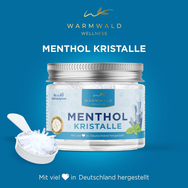 Mentholkristalle 100ml - Apotheker Qualität ideal für die Sauna - Saunaaufgüsse - Kristalle 100% aus