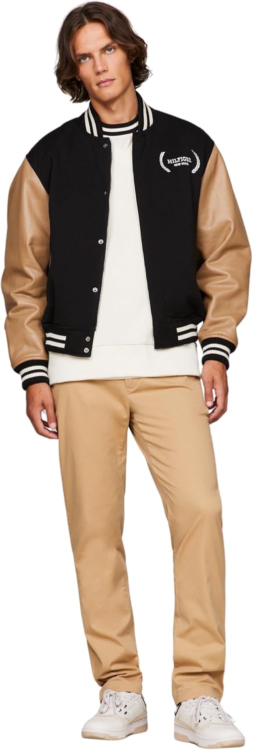 Tommy Hilfiger Herren Gewebte Hosen Denton Chino 1985 Pima Cotton Mw0mw25964 28W / 34L Khaki (Classi