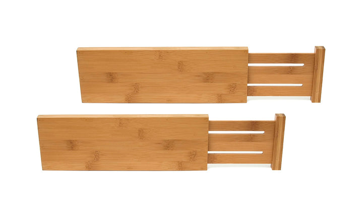 Lipper International 8895 Schubladenteiler aus Bambusholz, anpassbar, 2 Stück, Adjustable 12-3/4" to