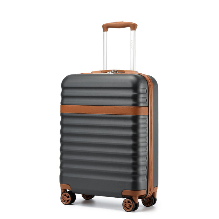 KONO Koffer Trolley Handgepäck Koffer Hartschalenkoffer aus ABS+PC leicht Reisekoffer mit 4 Rollen T