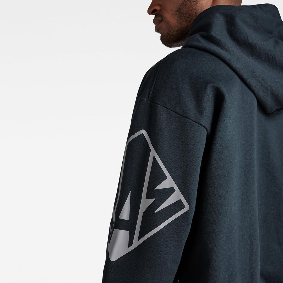 G-Star RAW Herren Sleeve Graphics Oversized Hoodie Sweats S Blau (Salute D22321-a613-c742), S Blau (