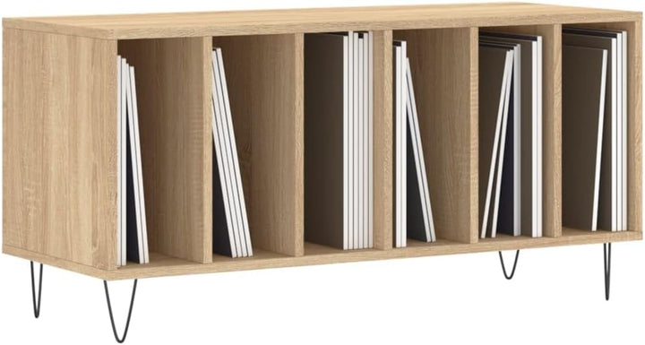 Sonoma Eiche Möbel Regal CD-Halter Vinyl Bass TV Holz Mehrschichtig 100x38x48 cm Sonoma Eiche, 100x3