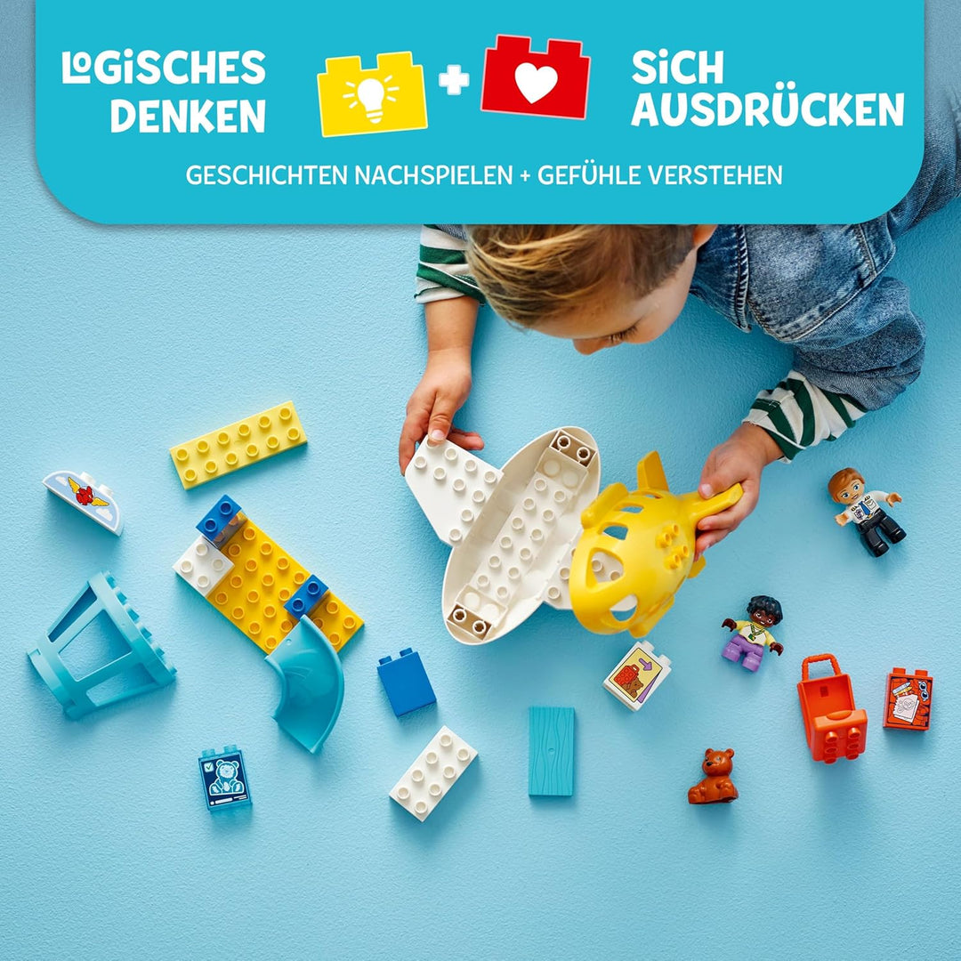 LEGO DUPLO Town Erster Besuch im Flughafen - Lernspielzeug zur Förderung der Motorik für Kleinkinder