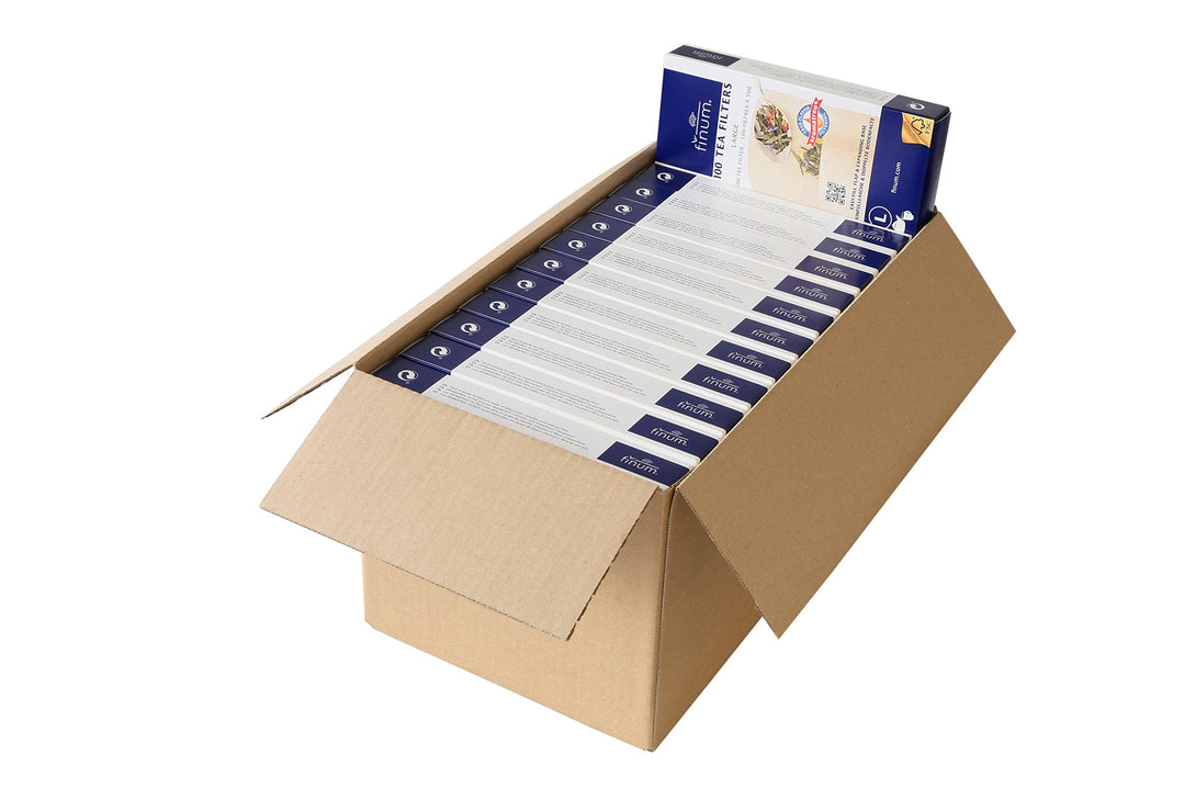 finum® 100 TEEFILTER (L) (24 Schachteln) - Papierteefilter, Grosse Teefilter für losen Tee, Papier-F